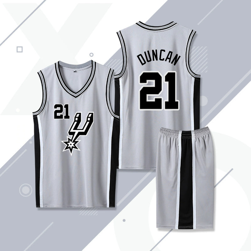 Spurs Jersey No. 21 Duncan Leonard Ginobili Jersey Leonard Aldridge Basketball Wear Suit
