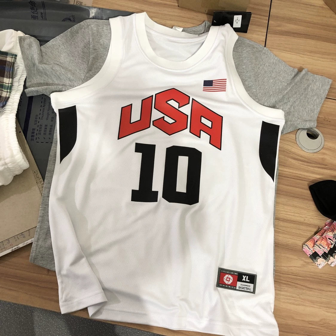 Export Leftover Stock Clearance Dream Team No. 10 Kobe USA Quick-Dry Vest Jersey