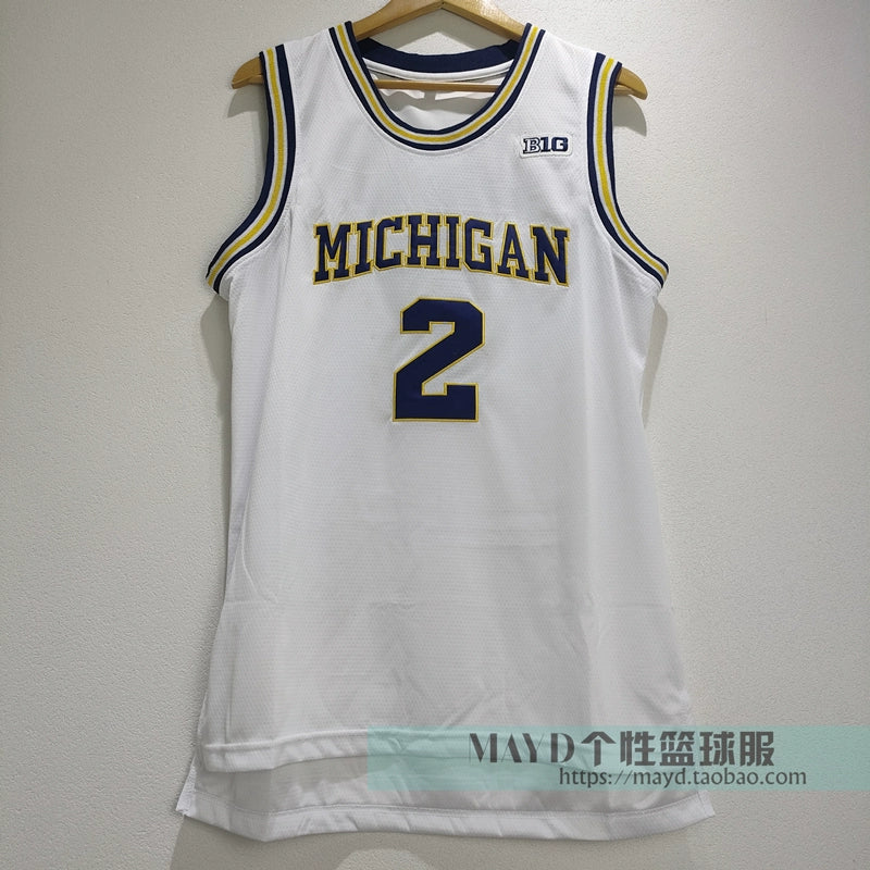 No. 2 Poole Jersey Poole University of Michigan Embroider Basketball Wear American Retro Sports Vest Men's Fashion