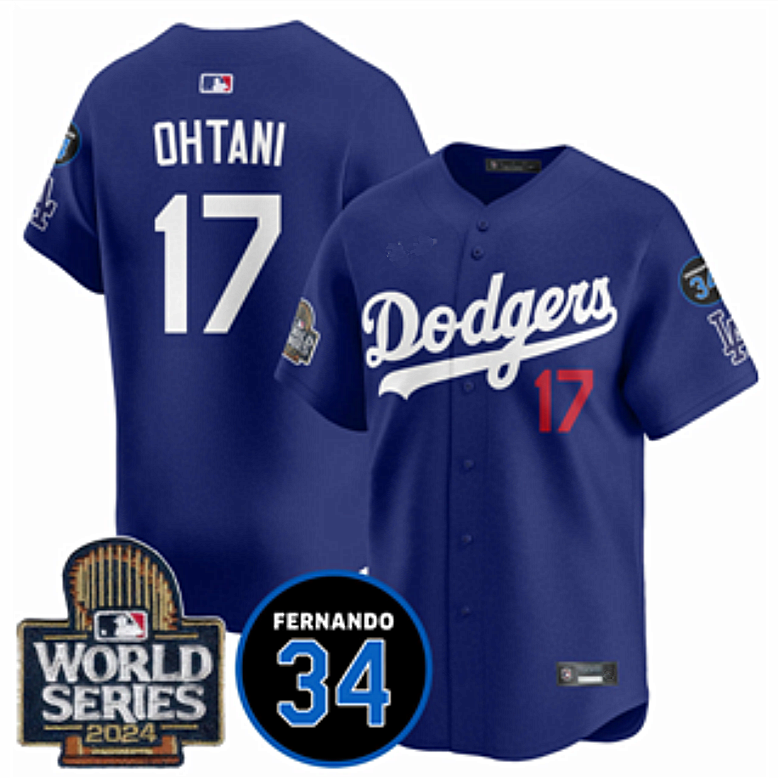 Los Angeles Dodgers Los Angeles Dodgers 17# Ohtani Men's and Women's Kids Baseball Jersey