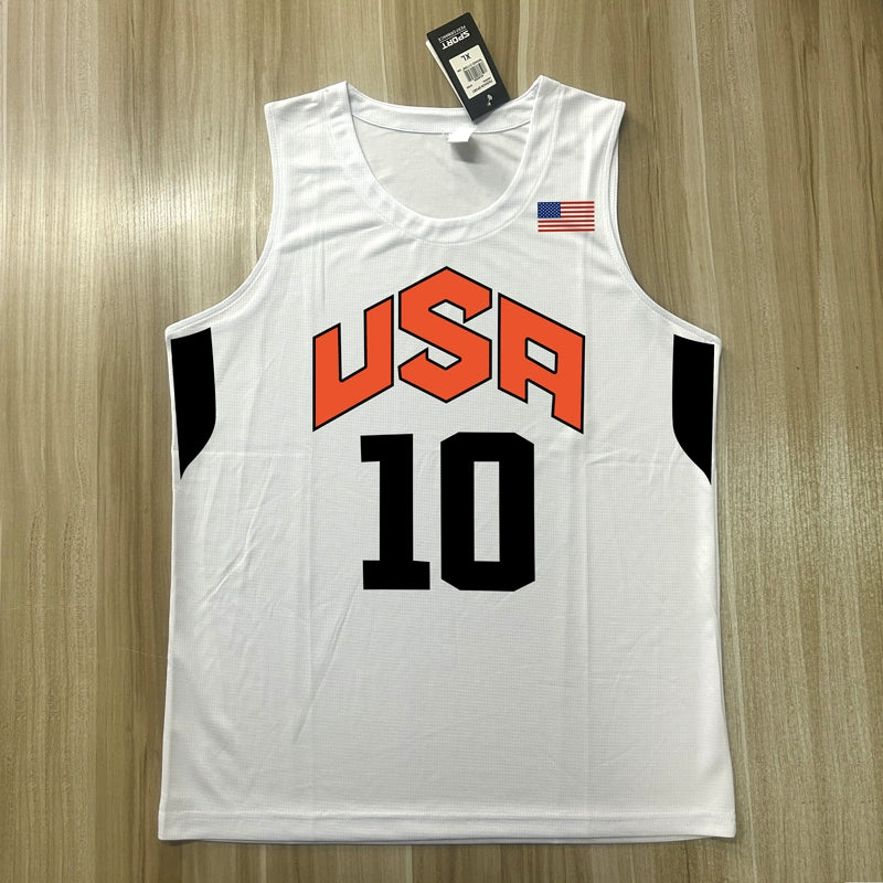 Export Leftover Stock Clearance Dream Team No. 10 Kobe USA Quick-Dry Vest Jersey