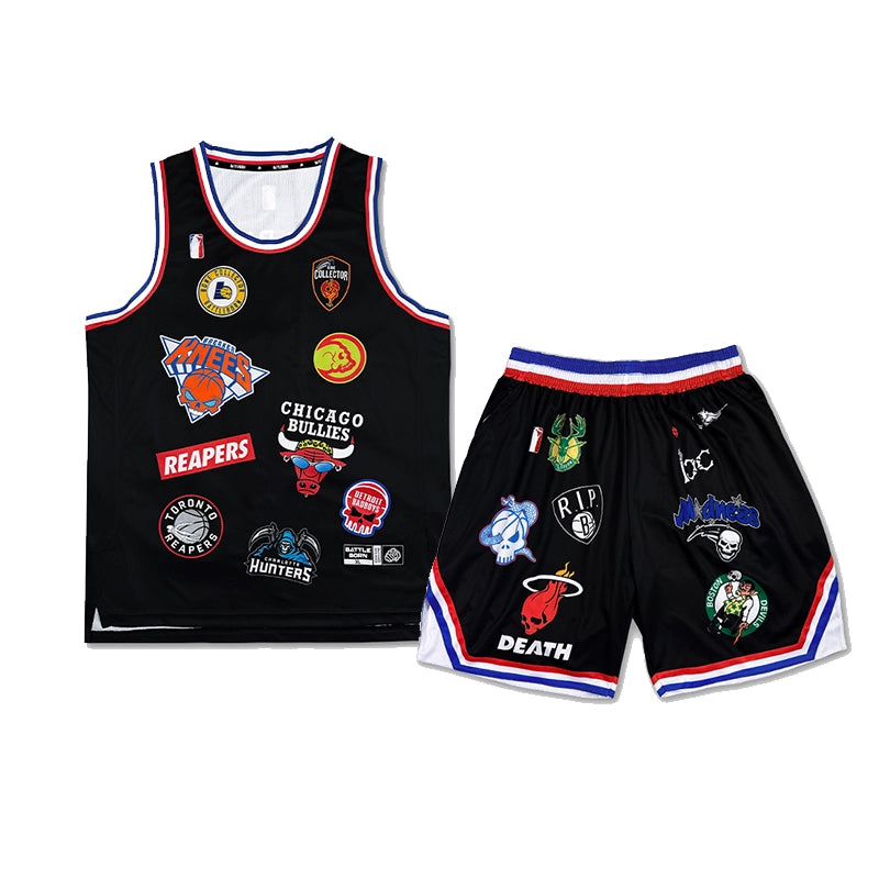 SD Basketball Wear Reapers Street Ball Competition Team Uniform Men's Street Vest Training Basketball Jersey American Fighter Quick-Drying