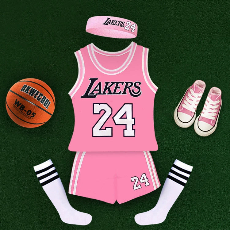 Basketball Wear Suit Pure Cotton Matching Jersey Photo Baby Birthday Party James 23 Kobe 24 Boys and Girls Costumes