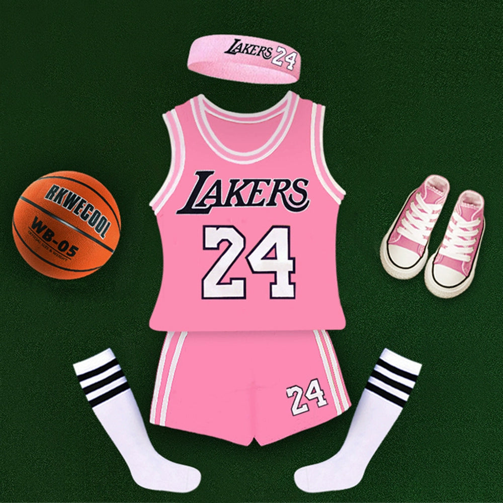 Basketball Wear Suit Pure Cotton Matching Jersey Photo Baby Birthday Party James 23 Kobe 24 Boys and Girls Costumes