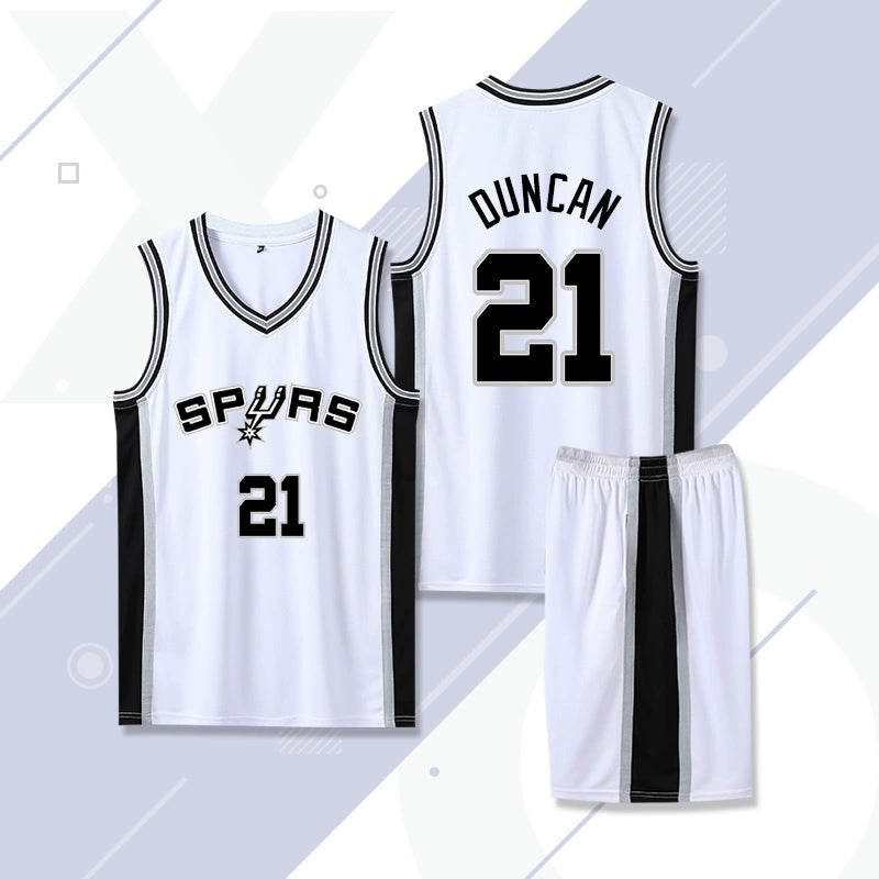 Spurs Jersey No. 21 Duncan Leonard Ginobili Jersey Leonard Aldridge Basketball Wear Suit
