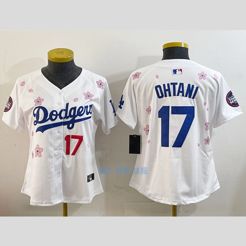 Los Angeles Dodgers Los Angeles Dodgers 17# Ohtani Men's and Women's Kids Baseball Jersey