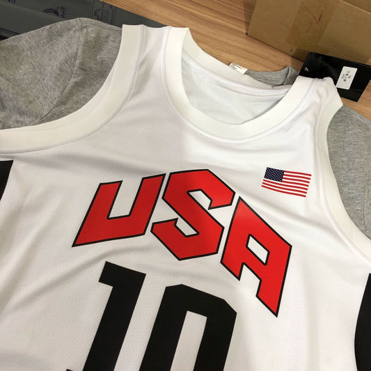 Export Leftover Stock Clearance Dream Team No. 10 Kobe USA Quick-Dry Vest Jersey