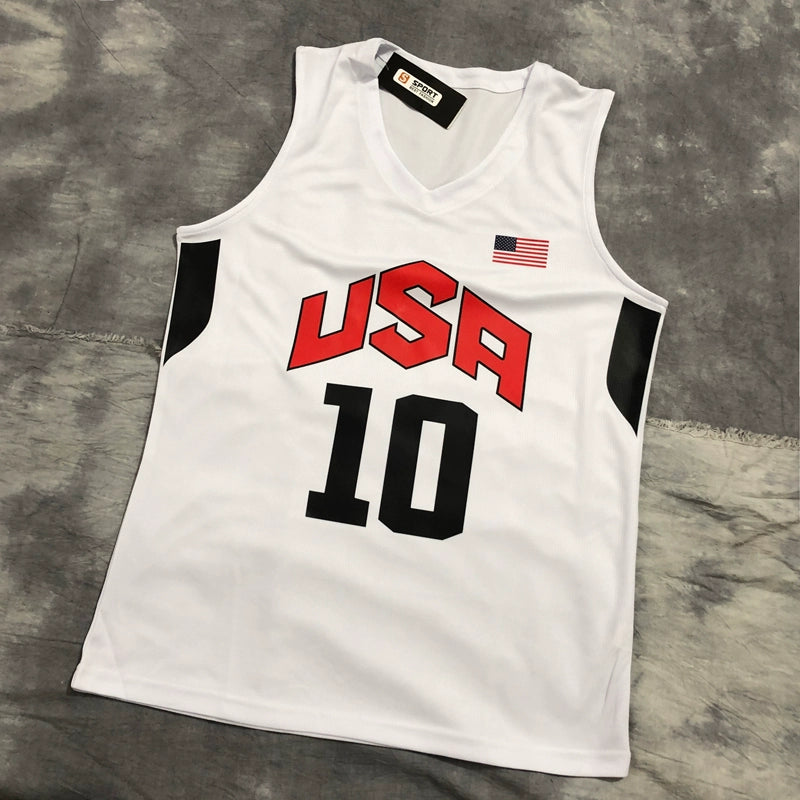 Export Leftover Stock Clearance Dream Team No. 10 Kobe USA Quick-Dry Vest Jersey