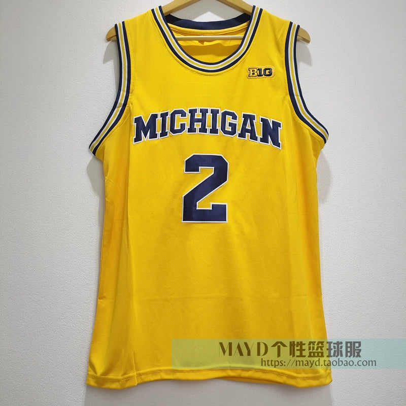 No. 2 Poole Jersey Poole University of Michigan Embroider Basketball Wear American Retro Sports Vest Men's Fashion