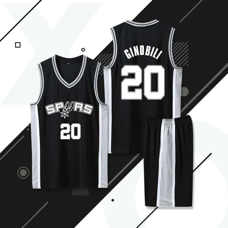 Spurs Jersey No. 21 Duncan Leonard Ginobili Jersey Leonard Aldridge Basketball Wear Suit