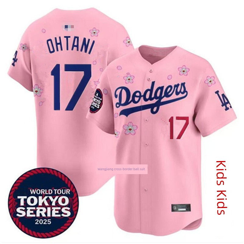 Los Angeles Dodgers Los Angeles Dodgers 17# Ohtani Men's and Women's Kids Baseball Jersey