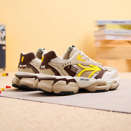 361 Degrees Men Casual Sports Shoes Summer Mesh Breathable Outdoor Comfortable Retro Light Thick-soled Male Sneakers 672436773