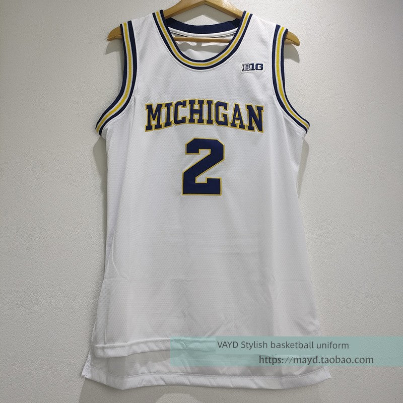 No. 2 Poole Jersey Poole University of Michigan Embroider Basketball Wear American Retro Sports Vest Men's Fashion