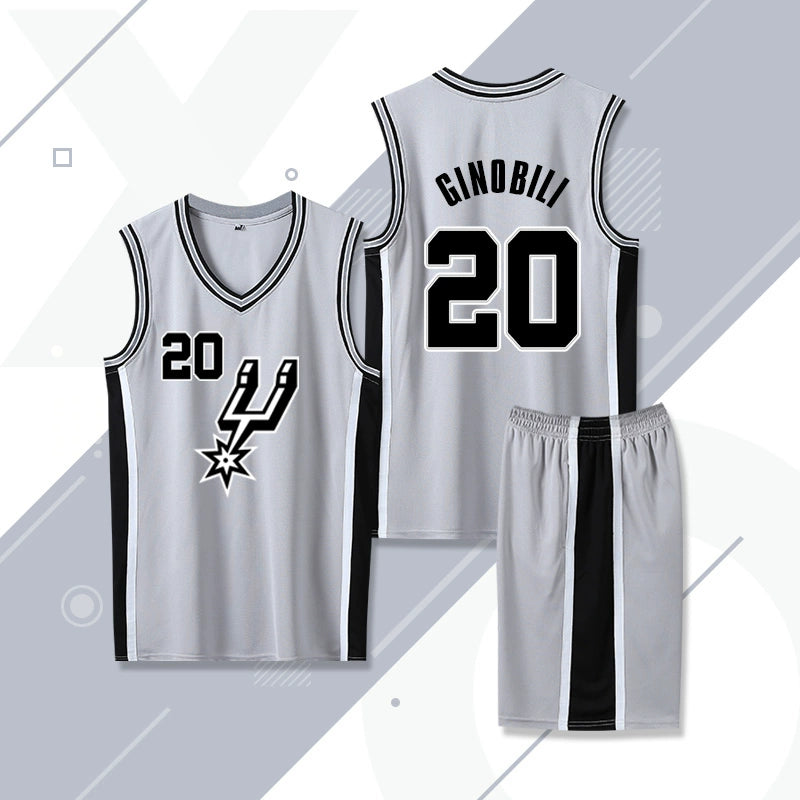 Spurs Jersey No. 21 Duncan Leonard Ginobili Jersey Leonard Aldridge Basketball Wear Suit