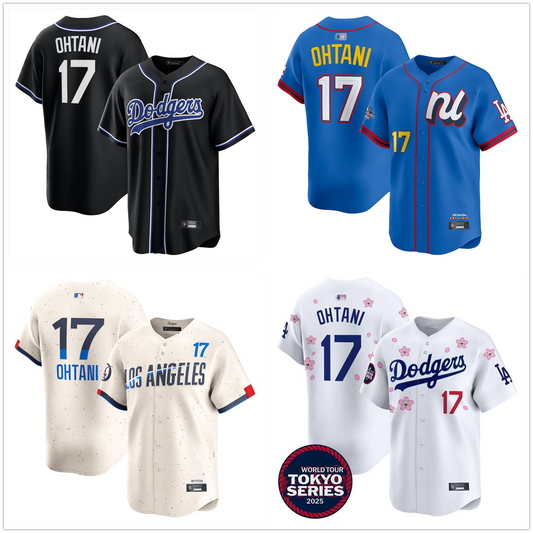Los Angeles Dodgers Los Angeles Dodgers 17# Ohtani Men's and Women's Kids Baseball Jersey