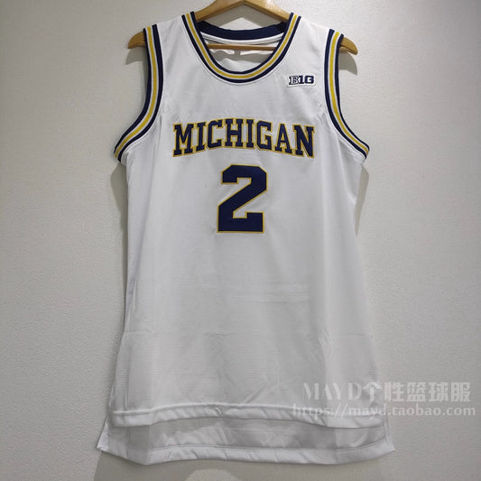 No. 2 Poole Jersey Poole University of Michigan Embroider Basketball Wear American Retro Sports Vest Men's Fashion
