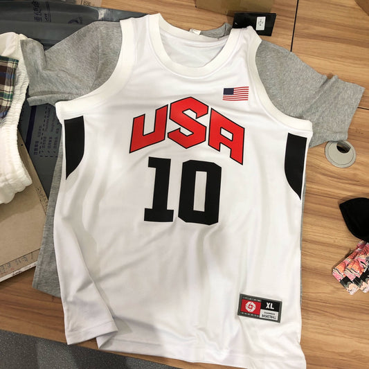 Export Leftover Stock Clearance Dream Team No. 10 Kobe USA Quick-Dry Vest Jersey