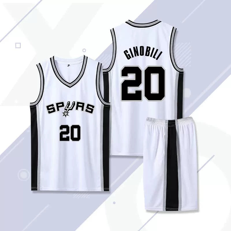 Spurs Jersey No. 21 Duncan Leonard Ginobili Jersey Leonard Aldridge Basketball Wear Suit