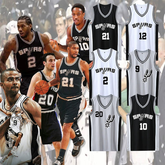 Spurs Jersey No. 21 Duncan Leonard Ginobili Jersey Leonard Aldridge Basketball Wear Suit