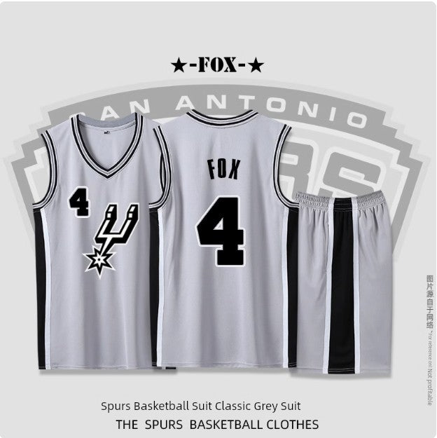 Spurs Jersey No. 21 Duncan Leonard Ginobili Jersey Leonard Aldridge Basketball Wear Suit